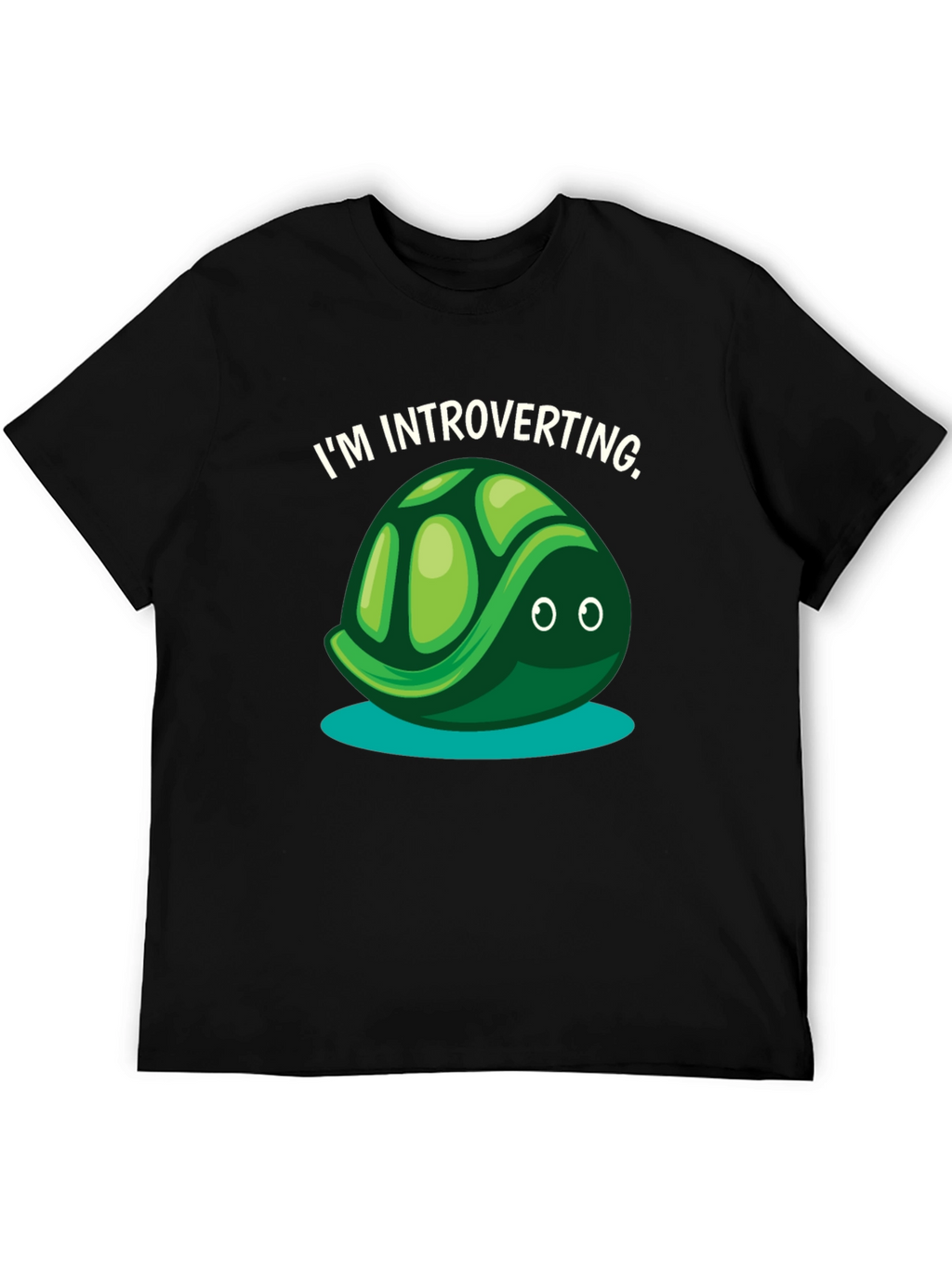 Introverting Turtle Graphic Tee - Black