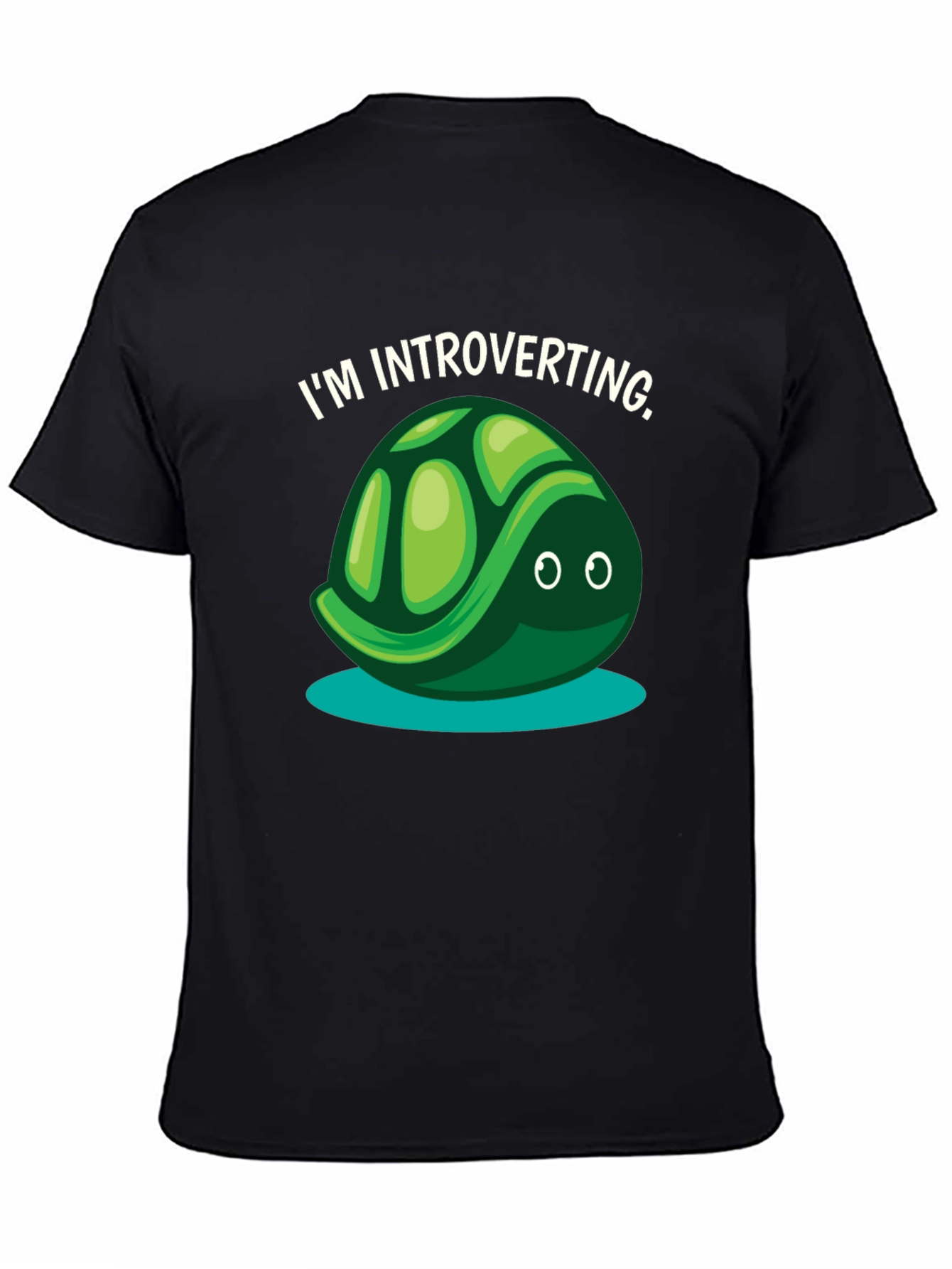 Introverting Turtle Graphic Tee - Black