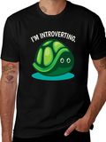 Introverting Turtle Graphic Tee - Black