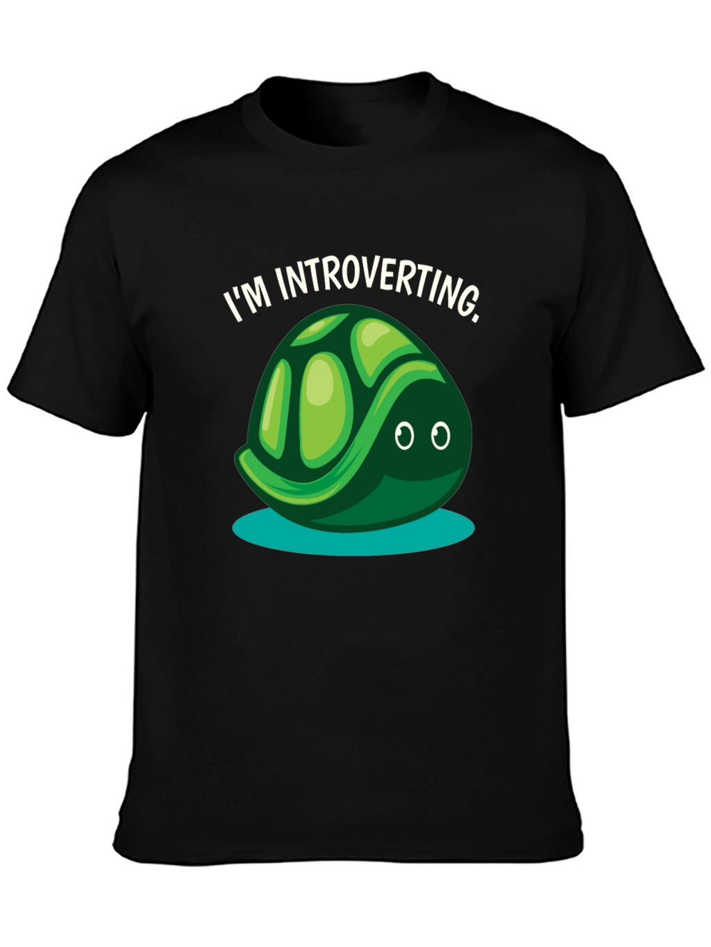 Introverting Turtle Graphic Tee - Black