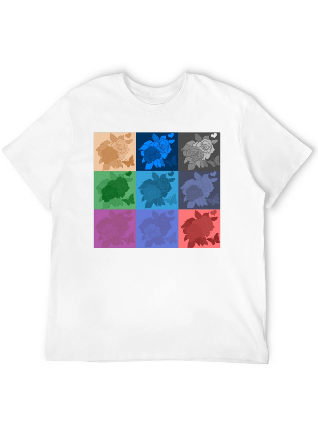 Retro Rose Pop Art T-Shirt - Stylish Graphic Tee
