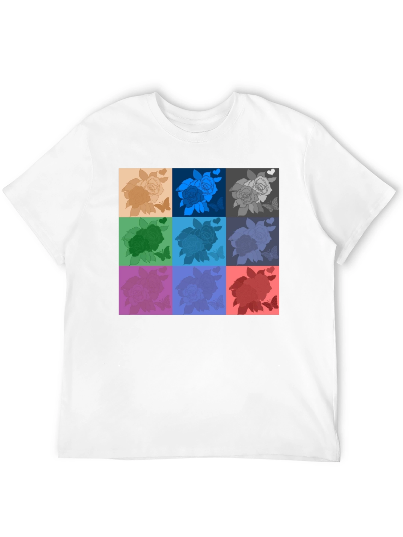 Retro Rose Pop Art T-Shirt - Stylish Graphic Tee