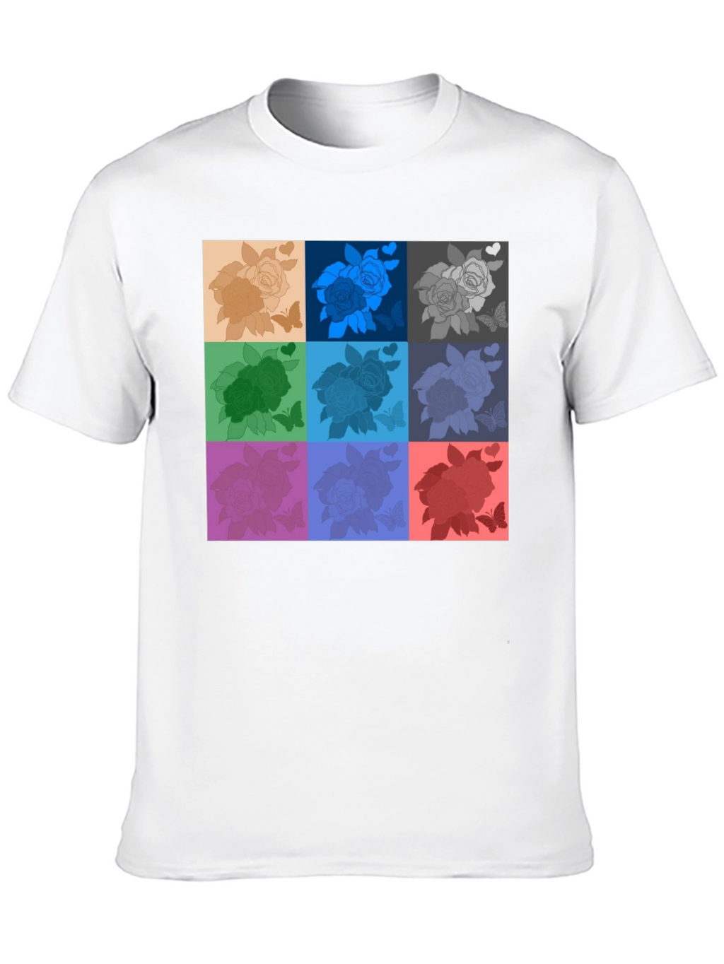 Retro Rose Pop Art T-Shirt - Stylish Graphic Tee