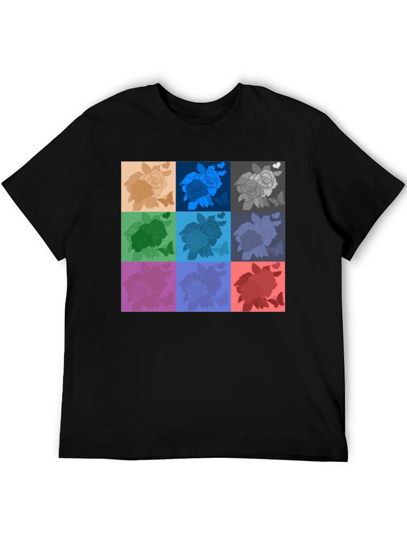 Retro Rose Pop Art T-Shirt - Stylish Graphic Tee