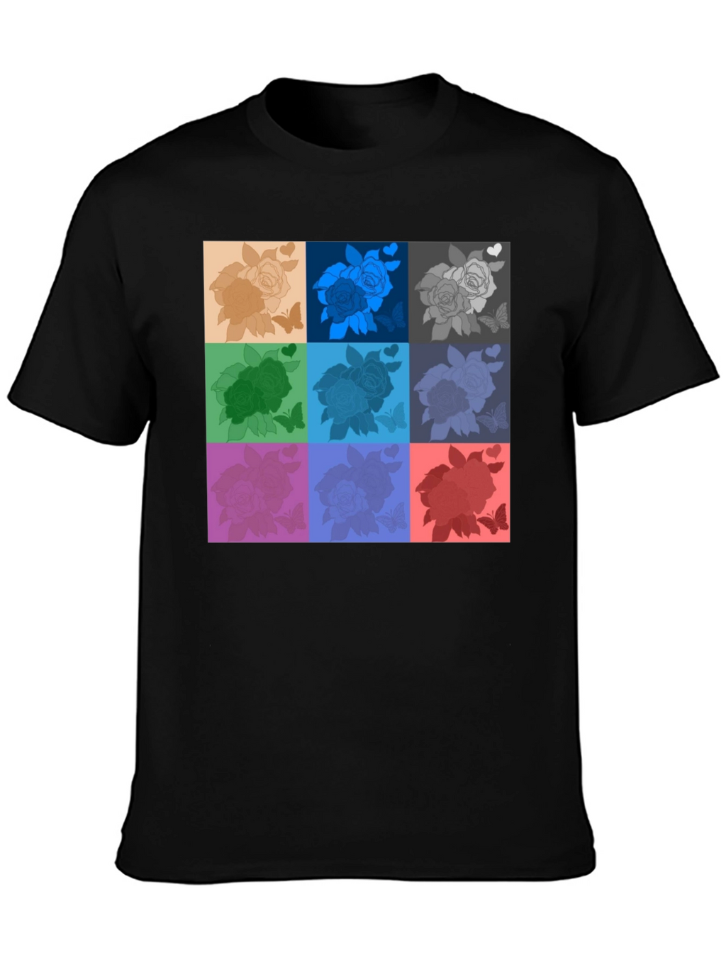 Retro Rose Pop Art T-Shirt - Stylish Graphic Tee