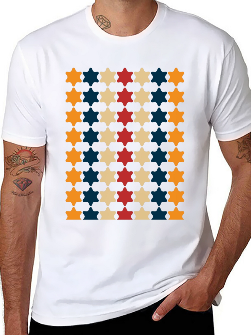 Patterned Star T-Shirt