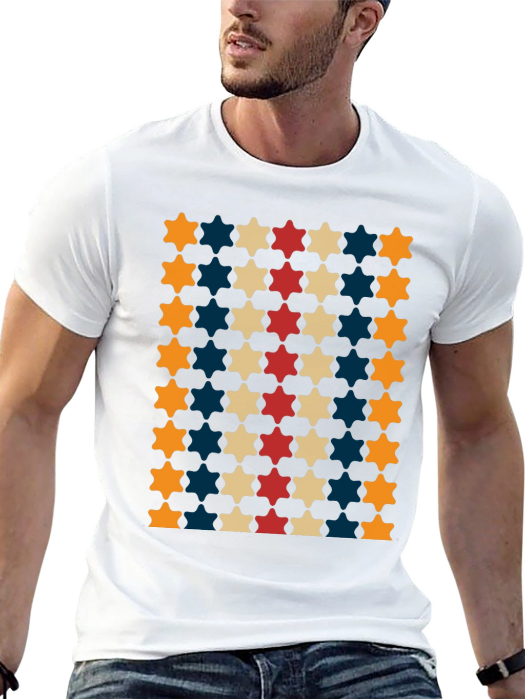 Patterned Star T-Shirt