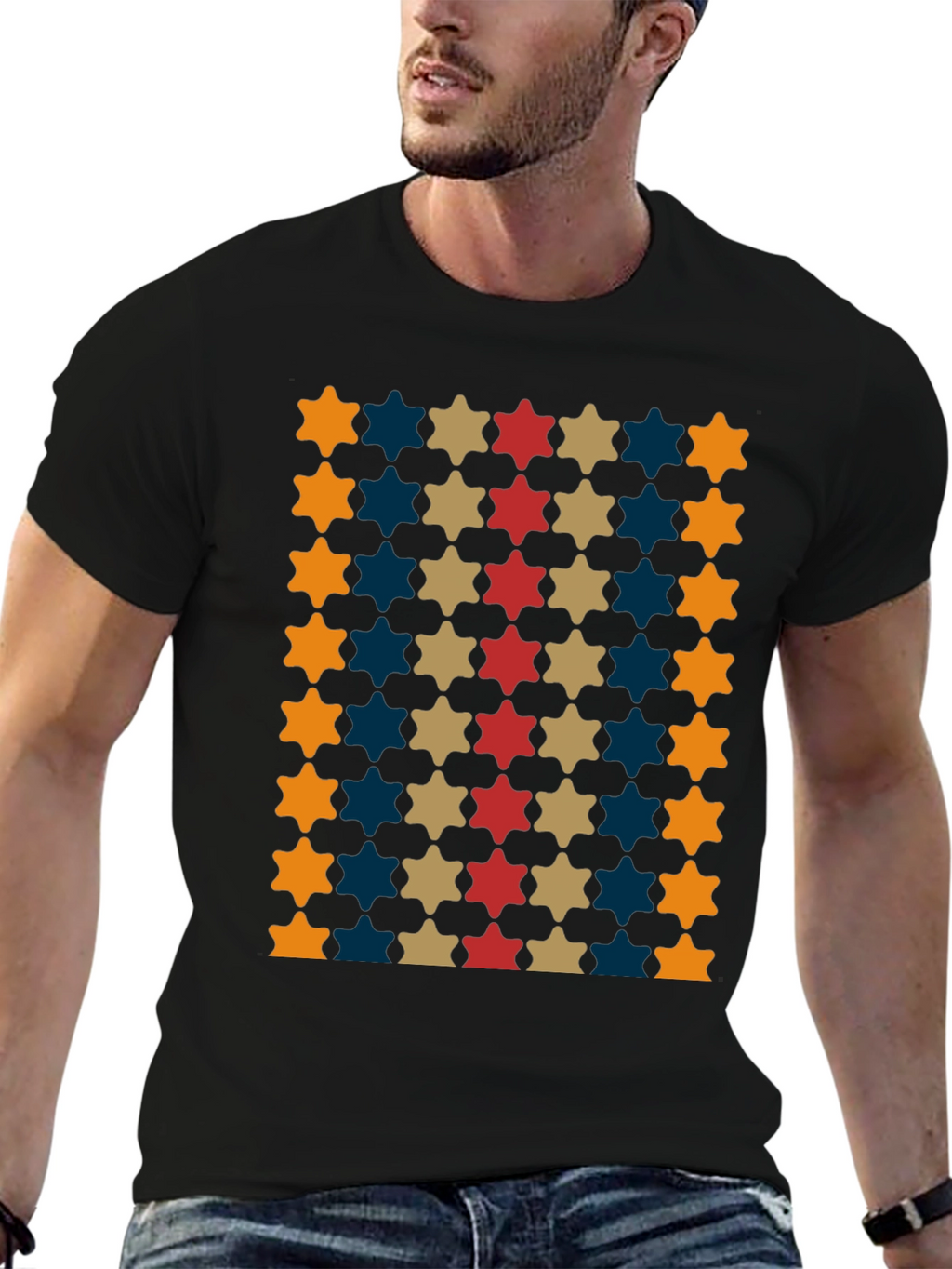 Patterned Star T-Shirt