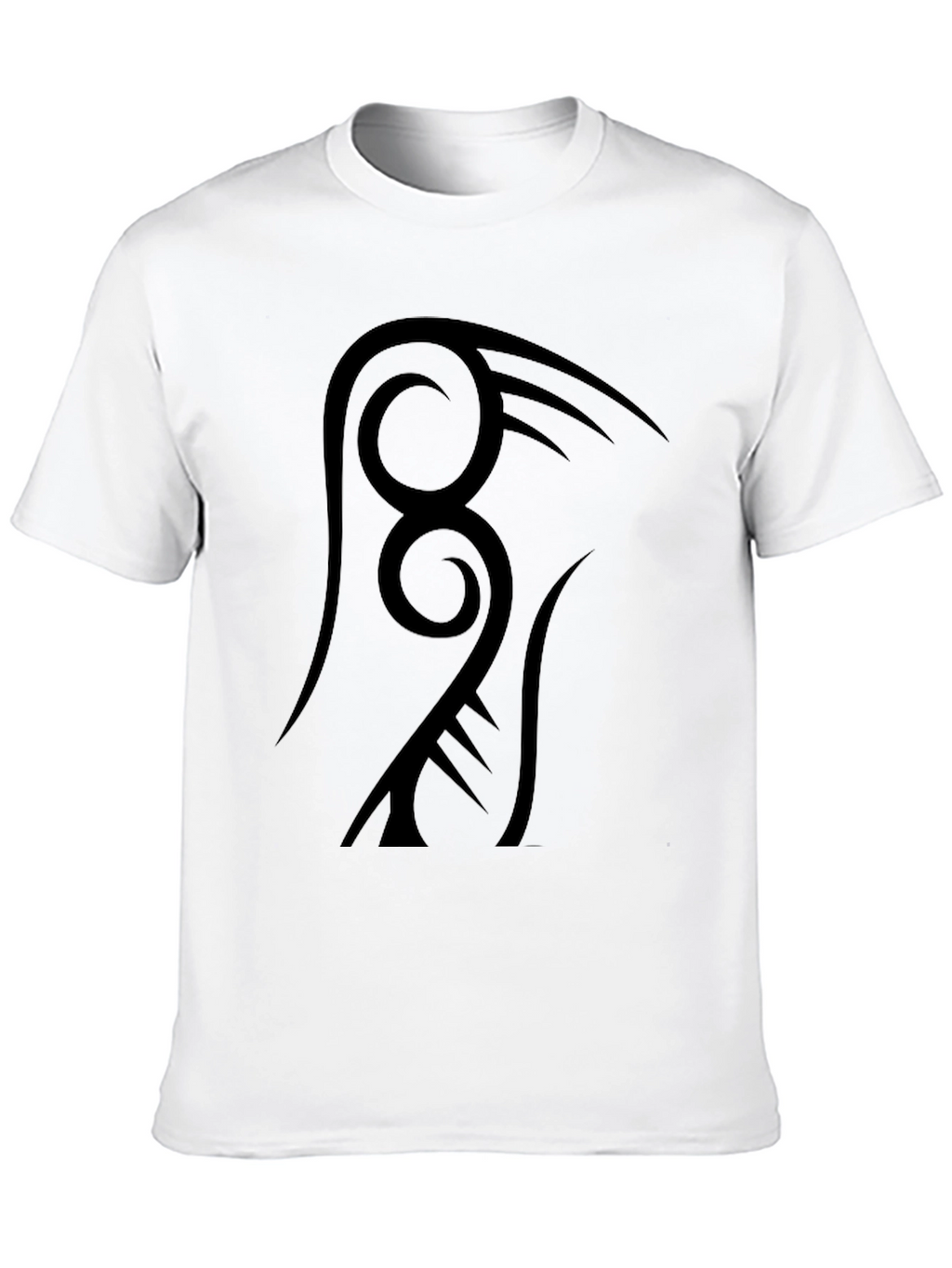Tribal Design Black T-Shirt - Modern Casual Wear