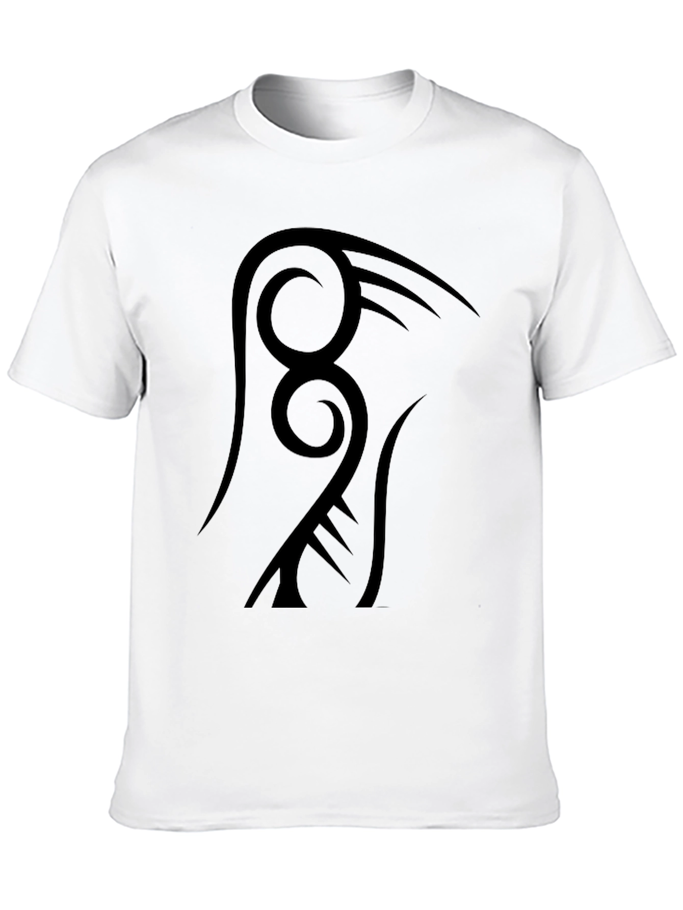 Tribal Design Black T-Shirt - Modern Casual Wear