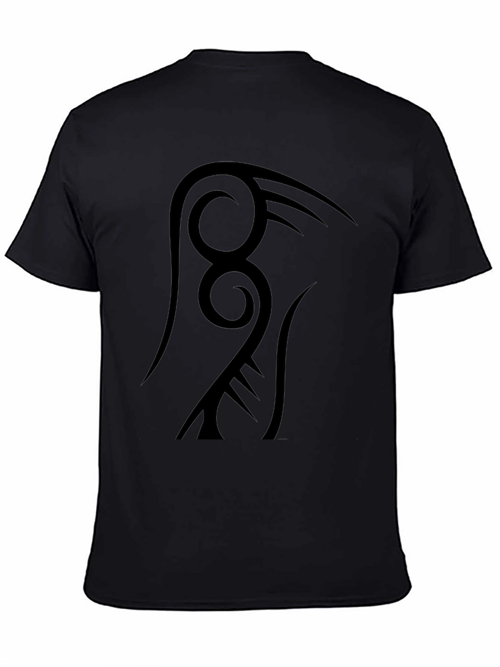 Tribal Design Black T-Shirt - Modern Casual Wear