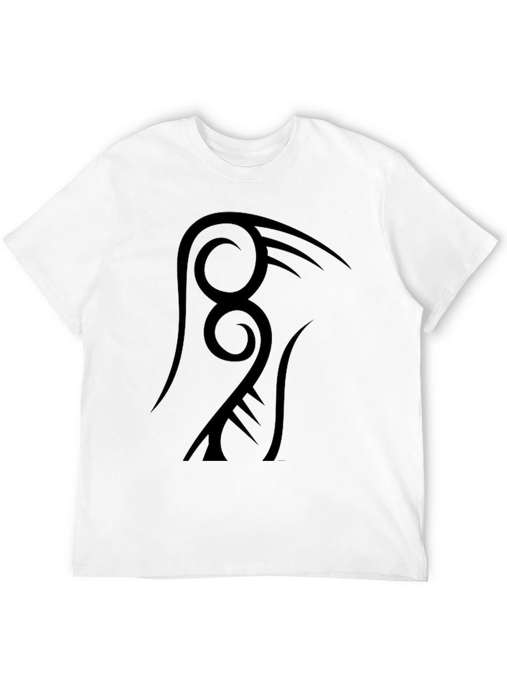 Tribal Design Black T-Shirt - Modern Casual Wear