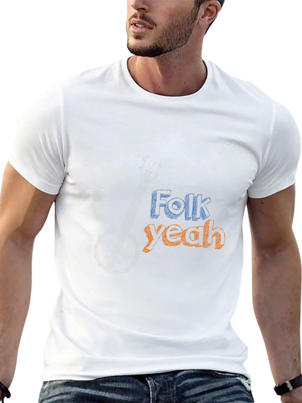 Folk Yeah Banjo Graphic Tee - Musical Comfort