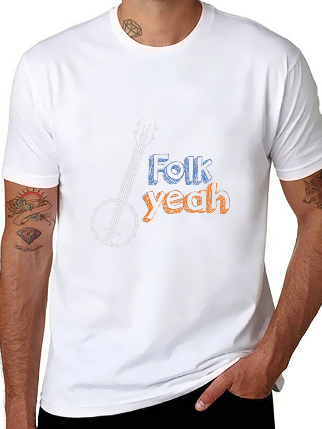 Folk Yeah Banjo Graphic Tee - Musical Comfort