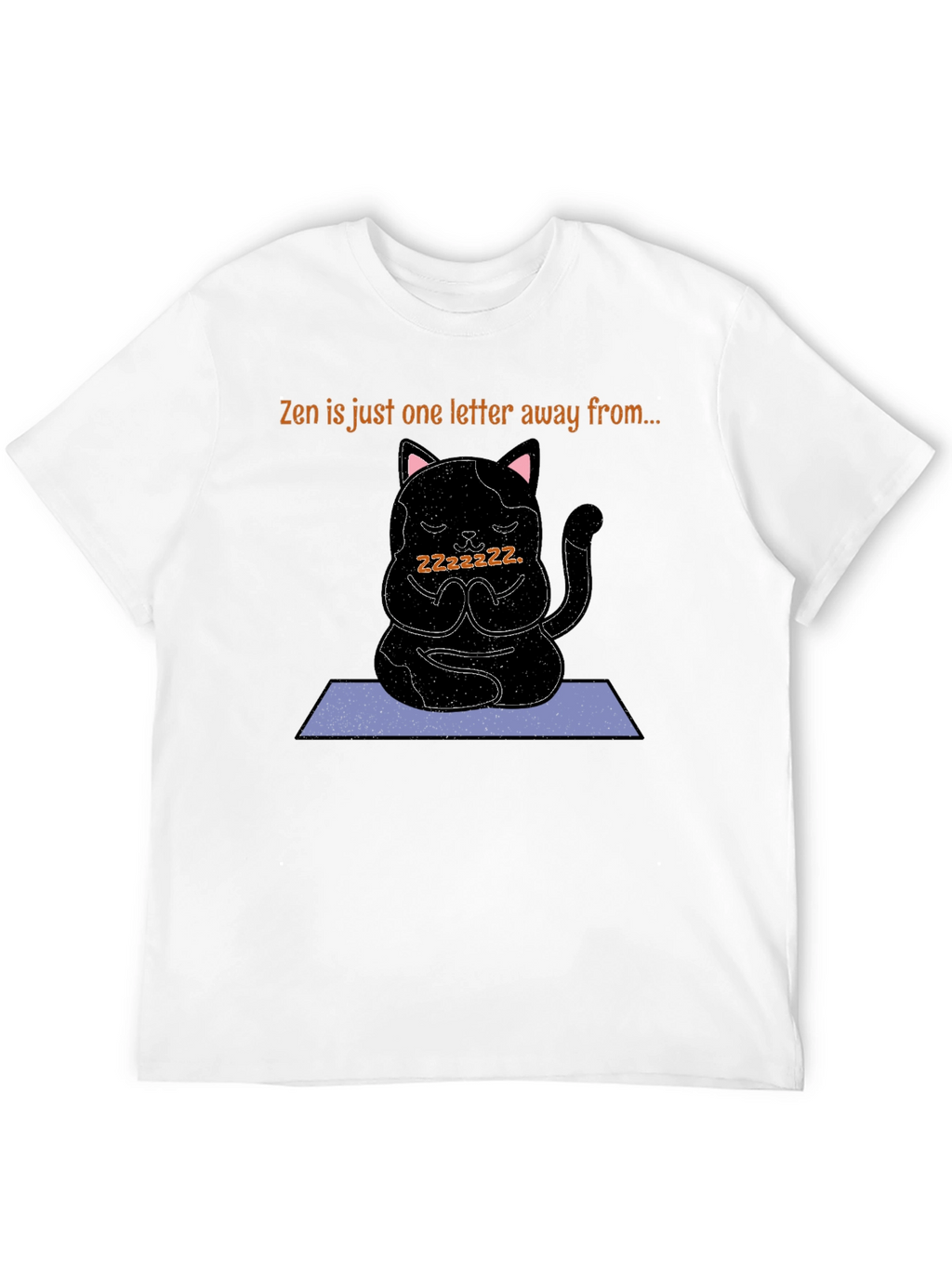 Zen Cat Nap T-Shirt - Meditating Kitten Tee