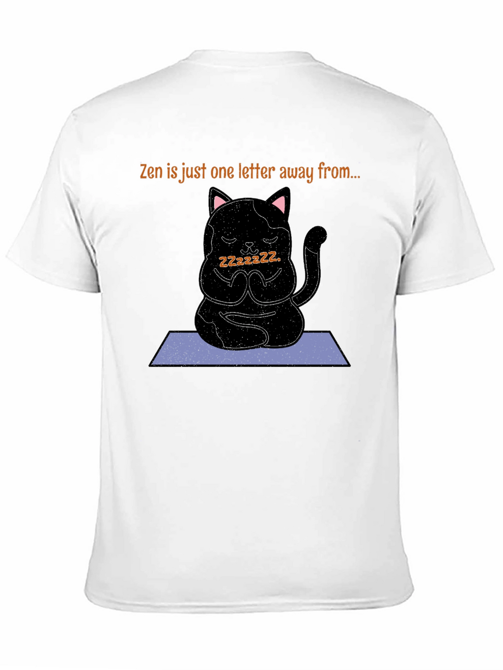 Zen Cat Nap T-Shirt - Meditating Kitten Tee