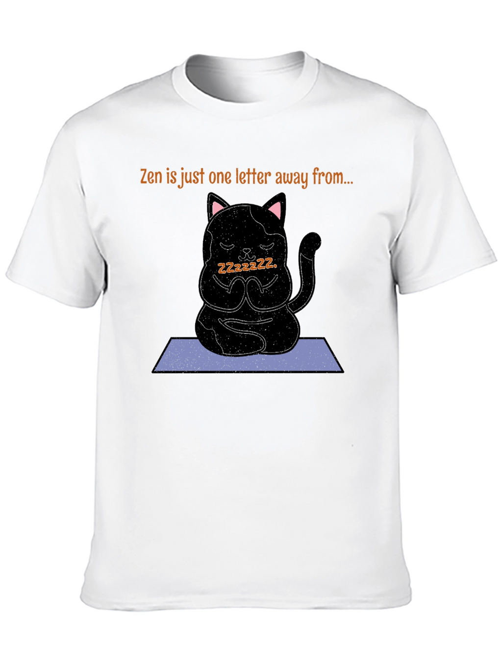 Zen Cat Nap T-Shirt - Meditating Kitten Tee