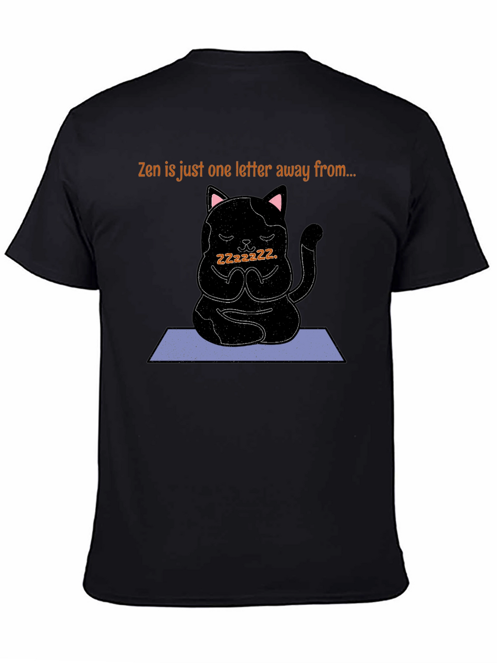 Zen Cat Nap T-Shirt - Meditating Kitten Tee