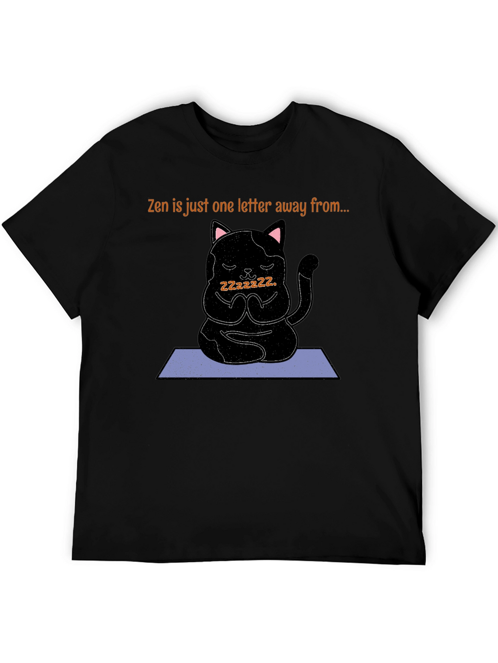 Zen Cat Nap T-Shirt - Meditating Kitten Tee