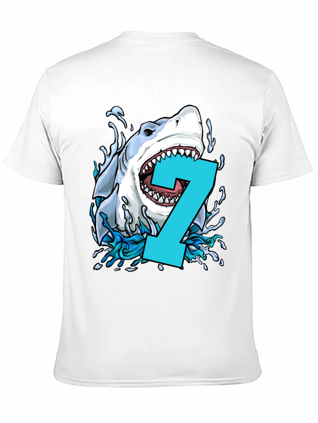 Shark Number 7 Birthday T-Shirt