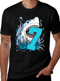 Shark Number 7 Birthday T-Shirt
