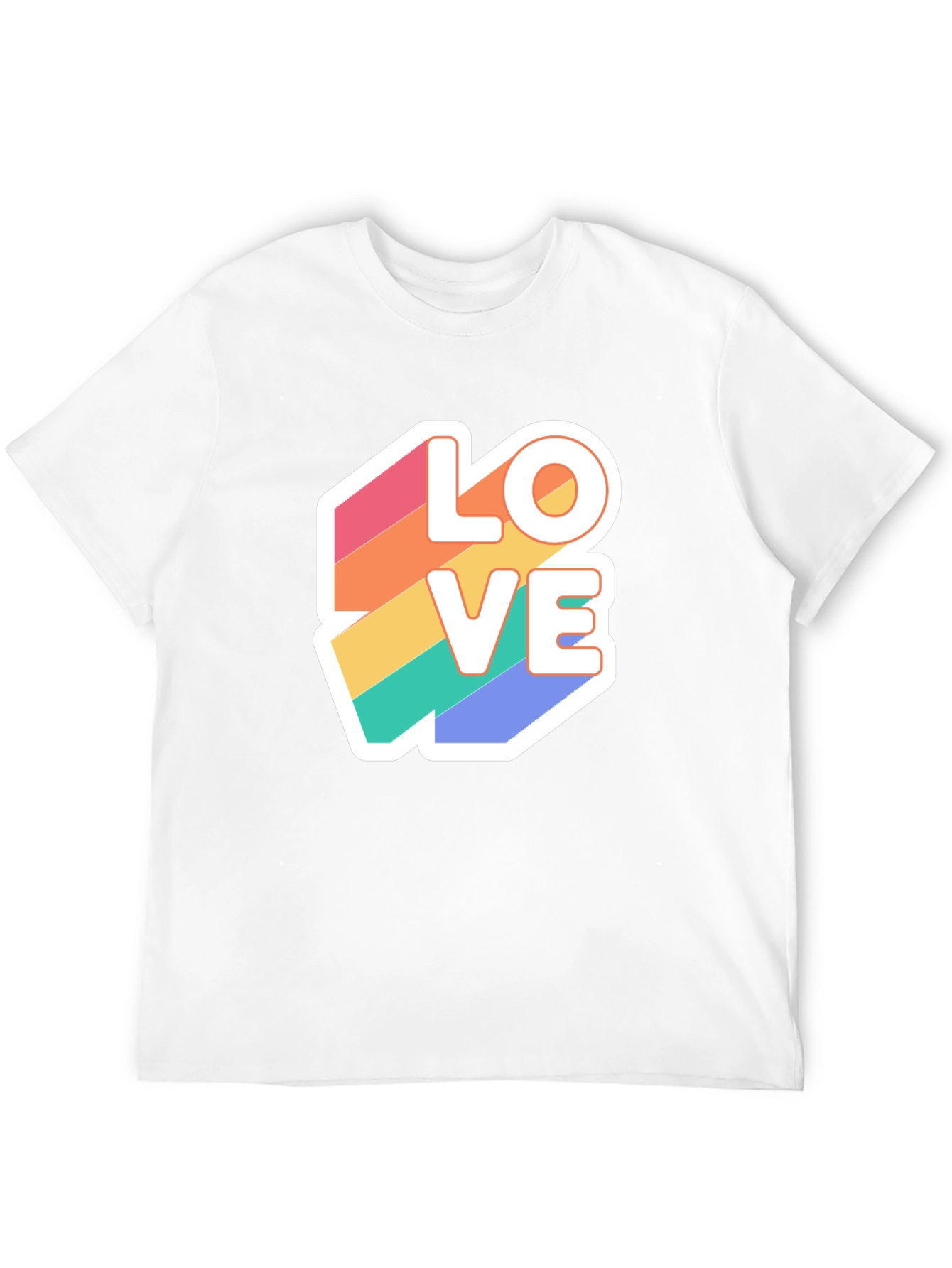 Rainbow Love Graphic T-Shirt - Black