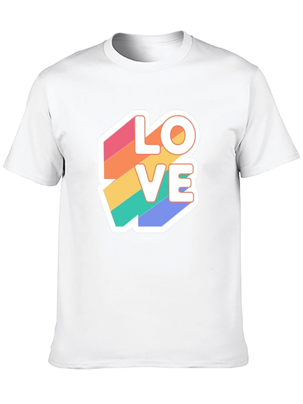 Rainbow Love Graphic T-Shirt - Black