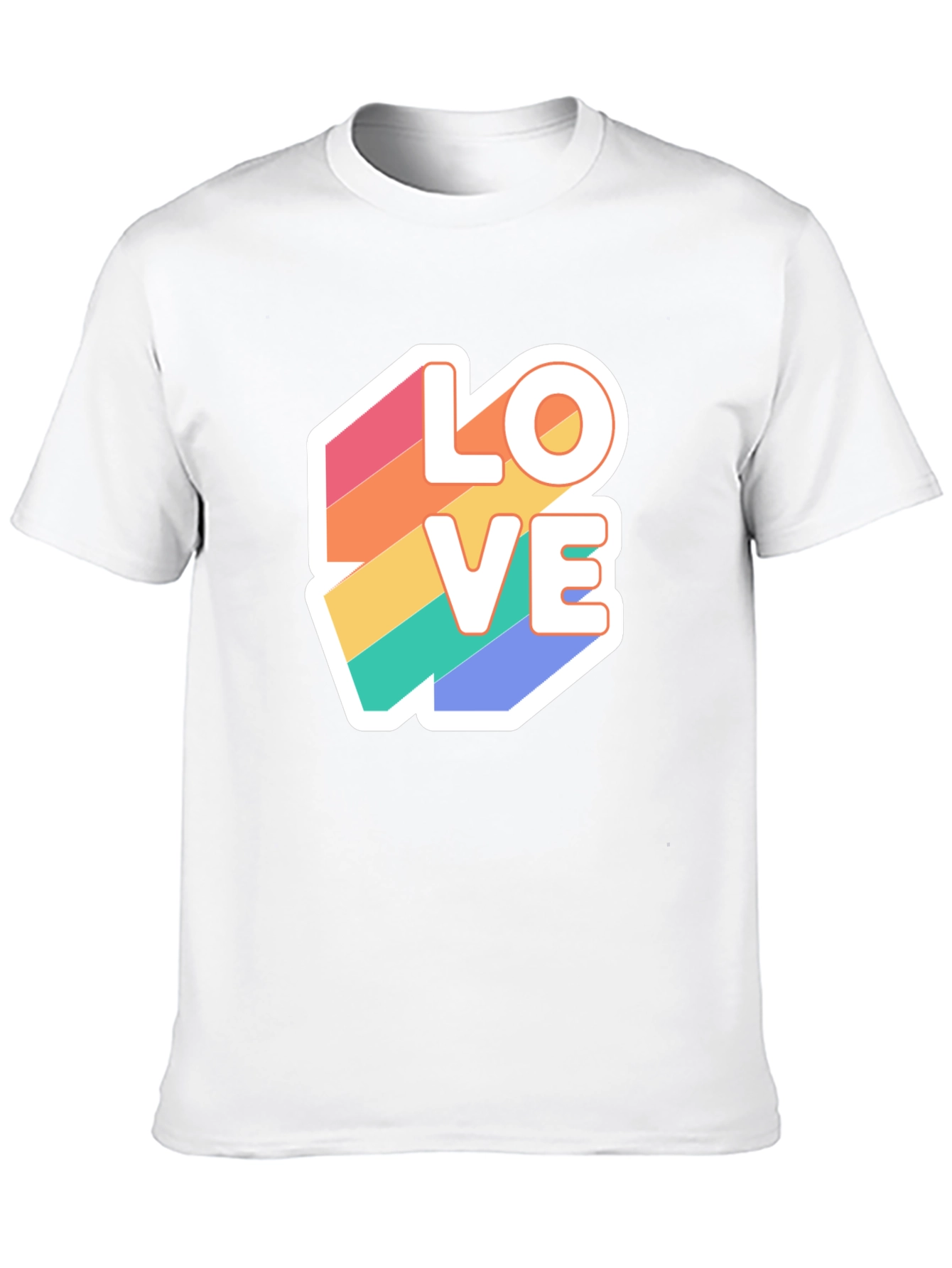 Rainbow Love Graphic T-Shirt - Black