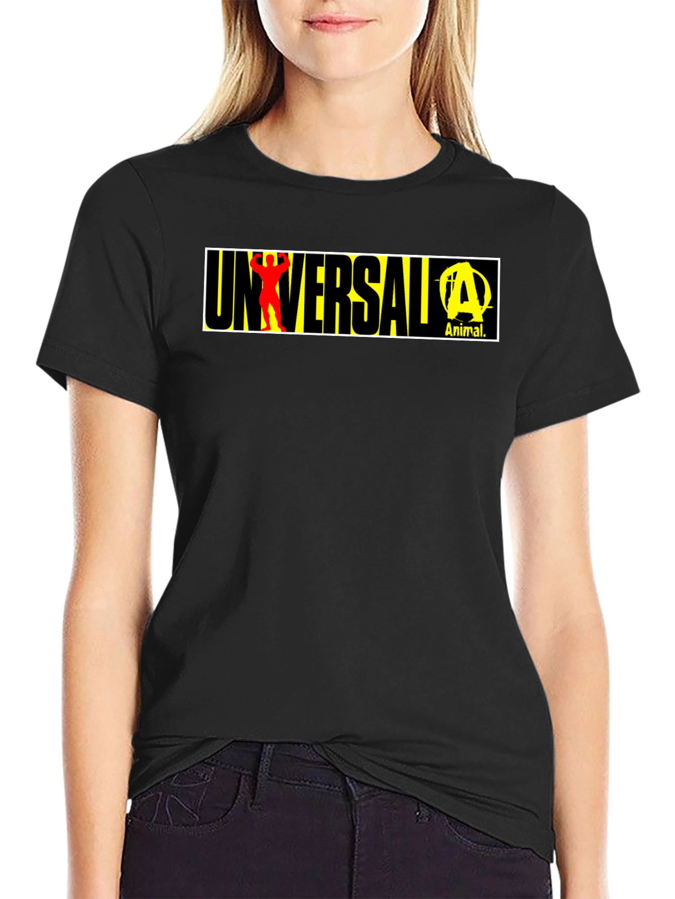 Universal Animal Graphic T-Shirt - Black