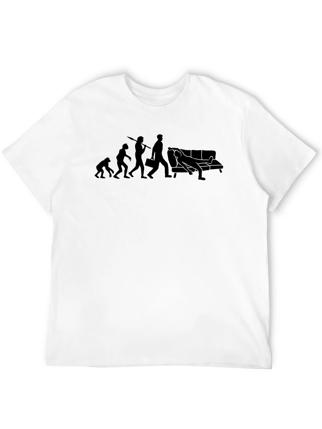 Evolution of Couch Potato T-Shirt - Black