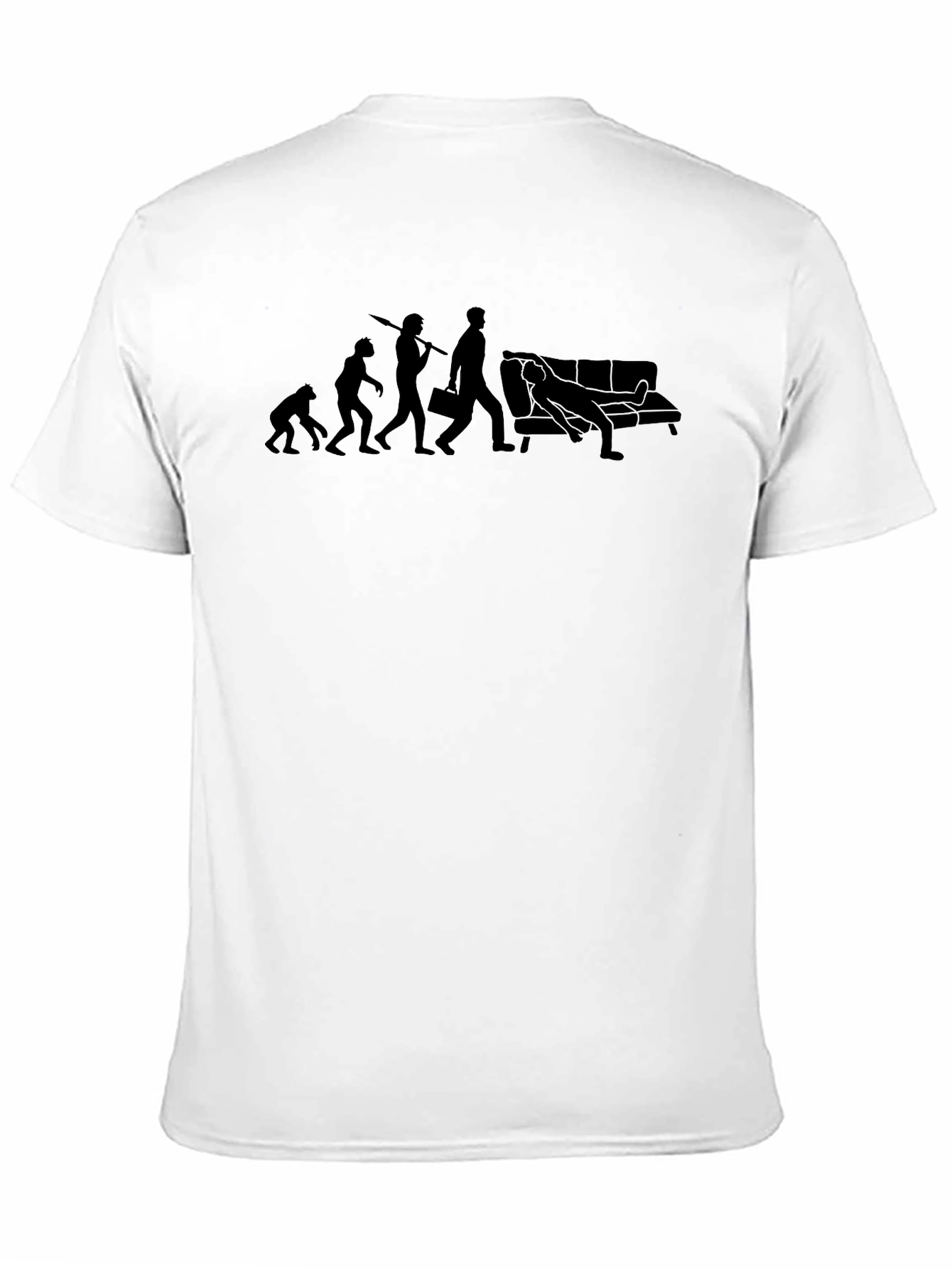 Evolution of Couch Potato T-Shirt - Black