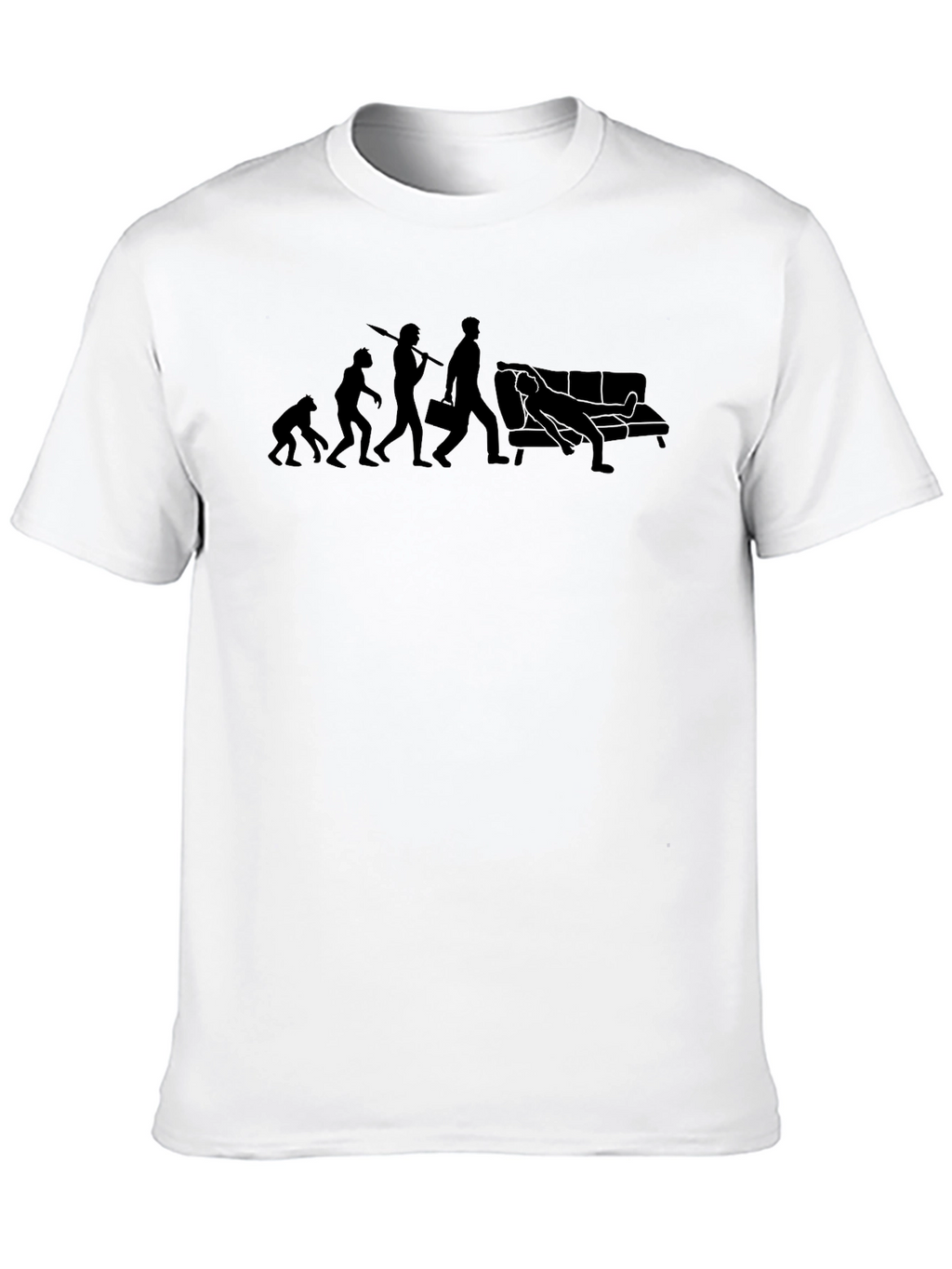 Evolution of Couch Potato T-Shirt - Black
