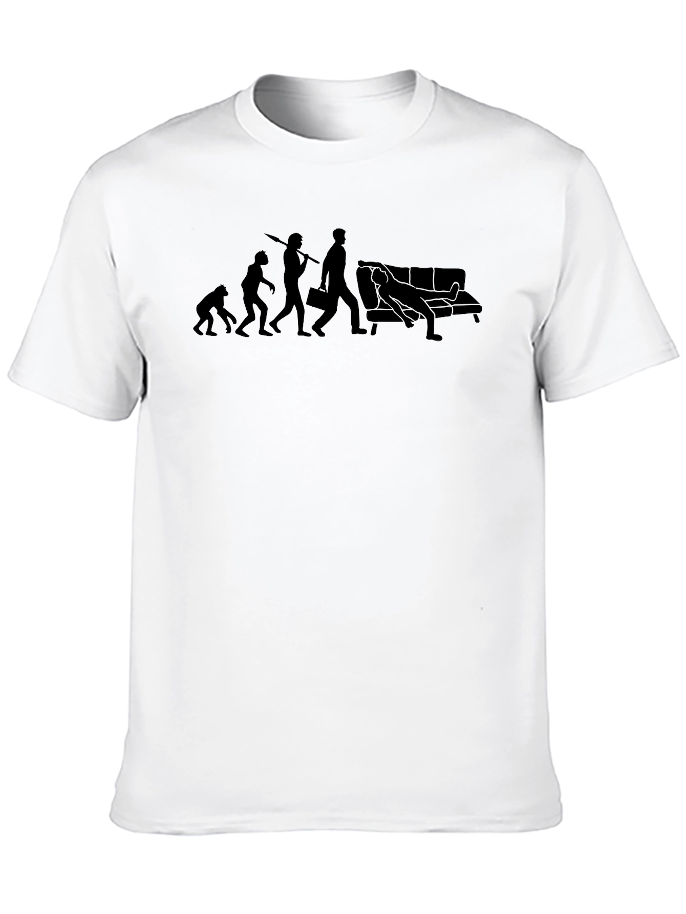 Evolution of Couch Potato T-Shirt - Black