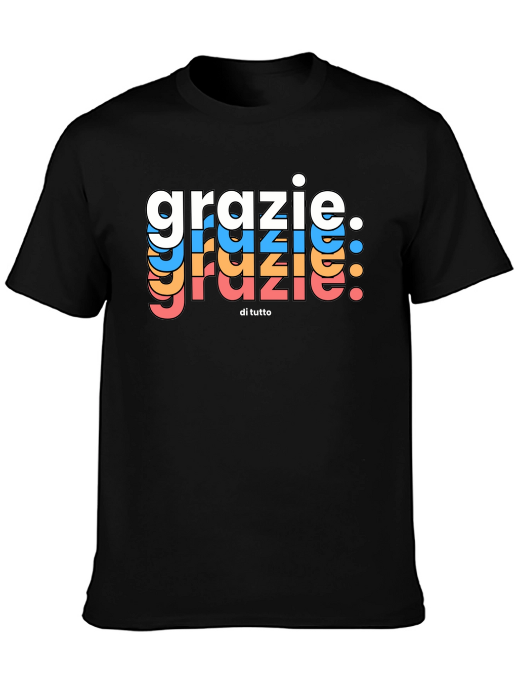Grazie Di Tutto Graphic Tee - Black Cotton Blend