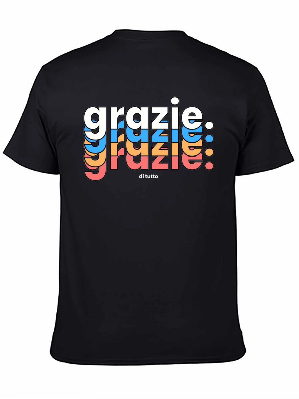 Grazie Di Tutto Graphic Tee - Black Cotton Blend