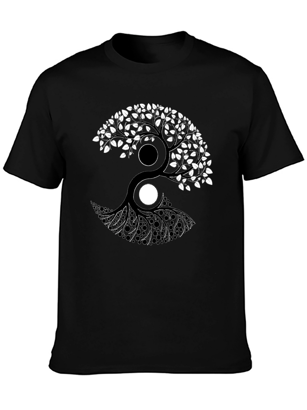 Yin Yang Tree Graphic T-Shirt - Balance & Style