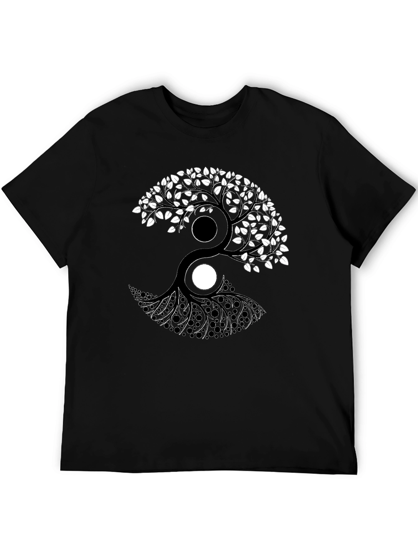 Yin Yang Tree Graphic T-Shirt - Balance & Style
