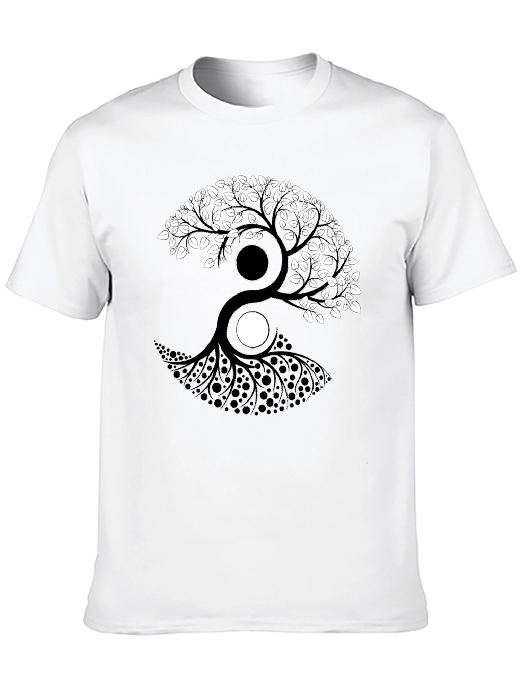 Yin Yang Tree Graphic T-Shirt - Balance & Style