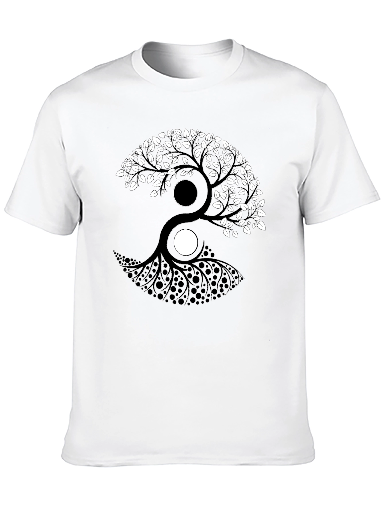 Yin Yang Tree Graphic T-Shirt - Balance & Style