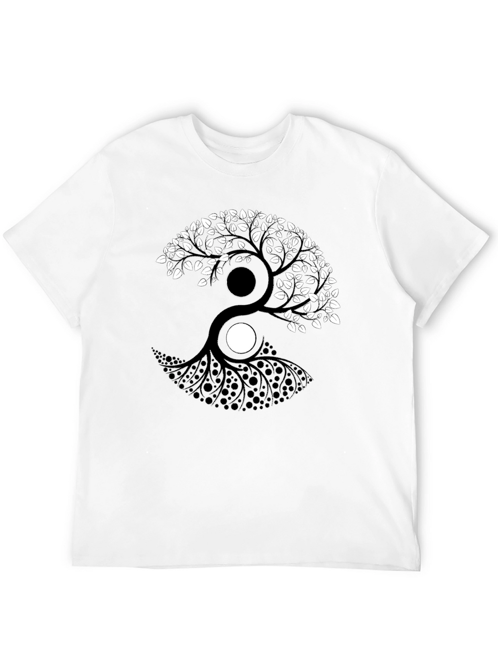 Yin Yang Tree Graphic T-Shirt - Balance & Style