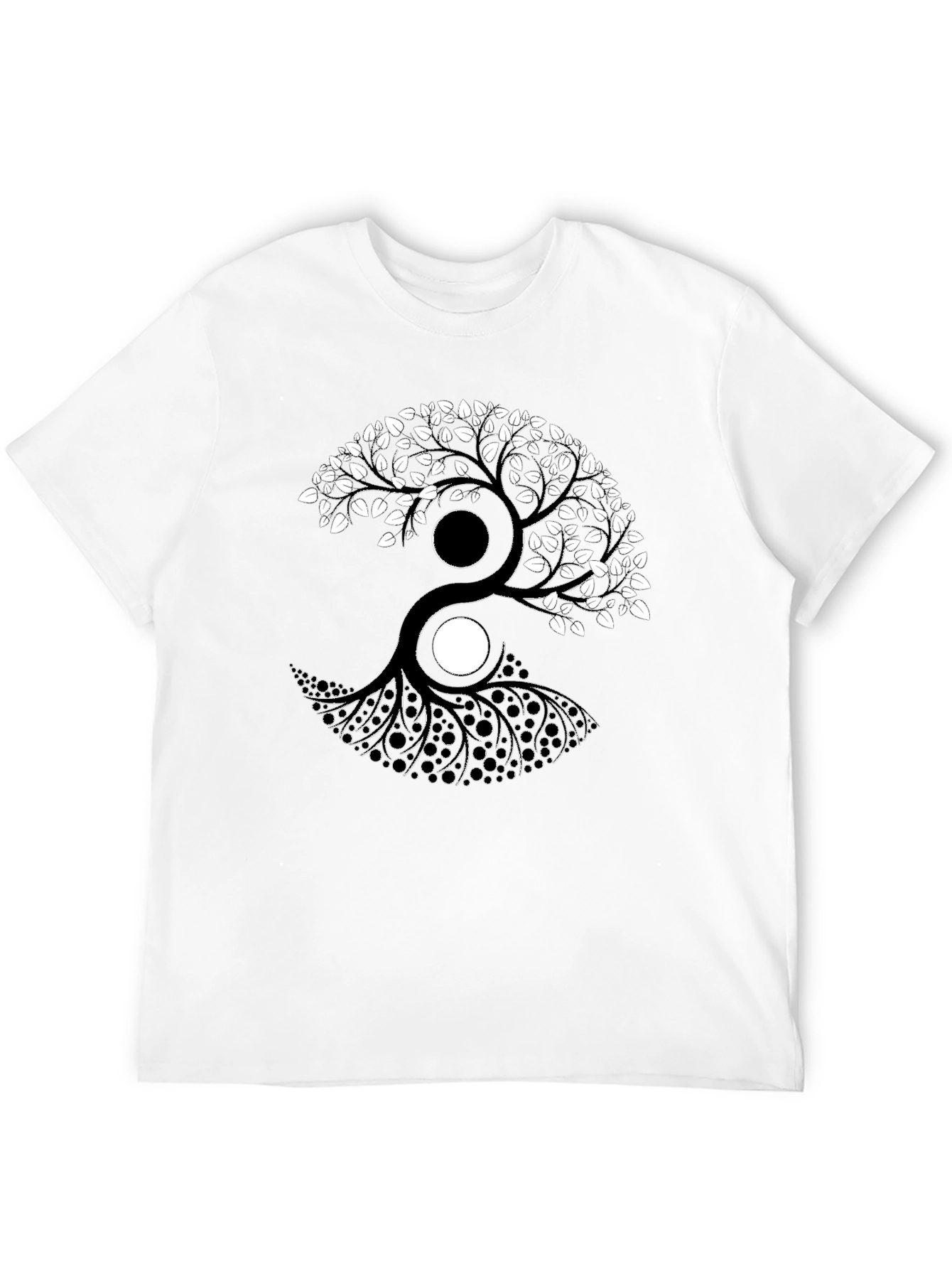 Yin Yang Tree Graphic T-Shirt - Balance & Style