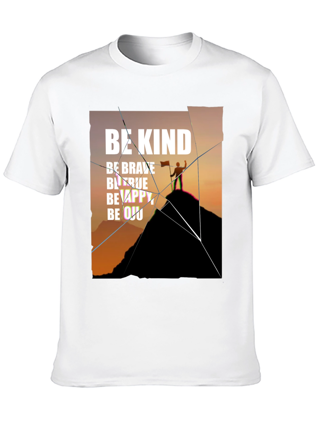 Inspirational Graphic Tee - Be Kind Brave True