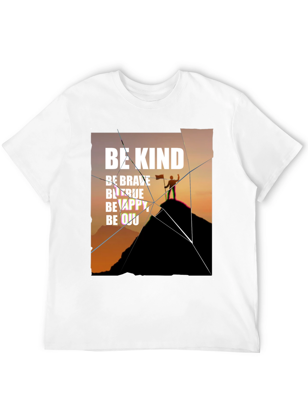 Inspirational Graphic Tee - Be Kind Brave True