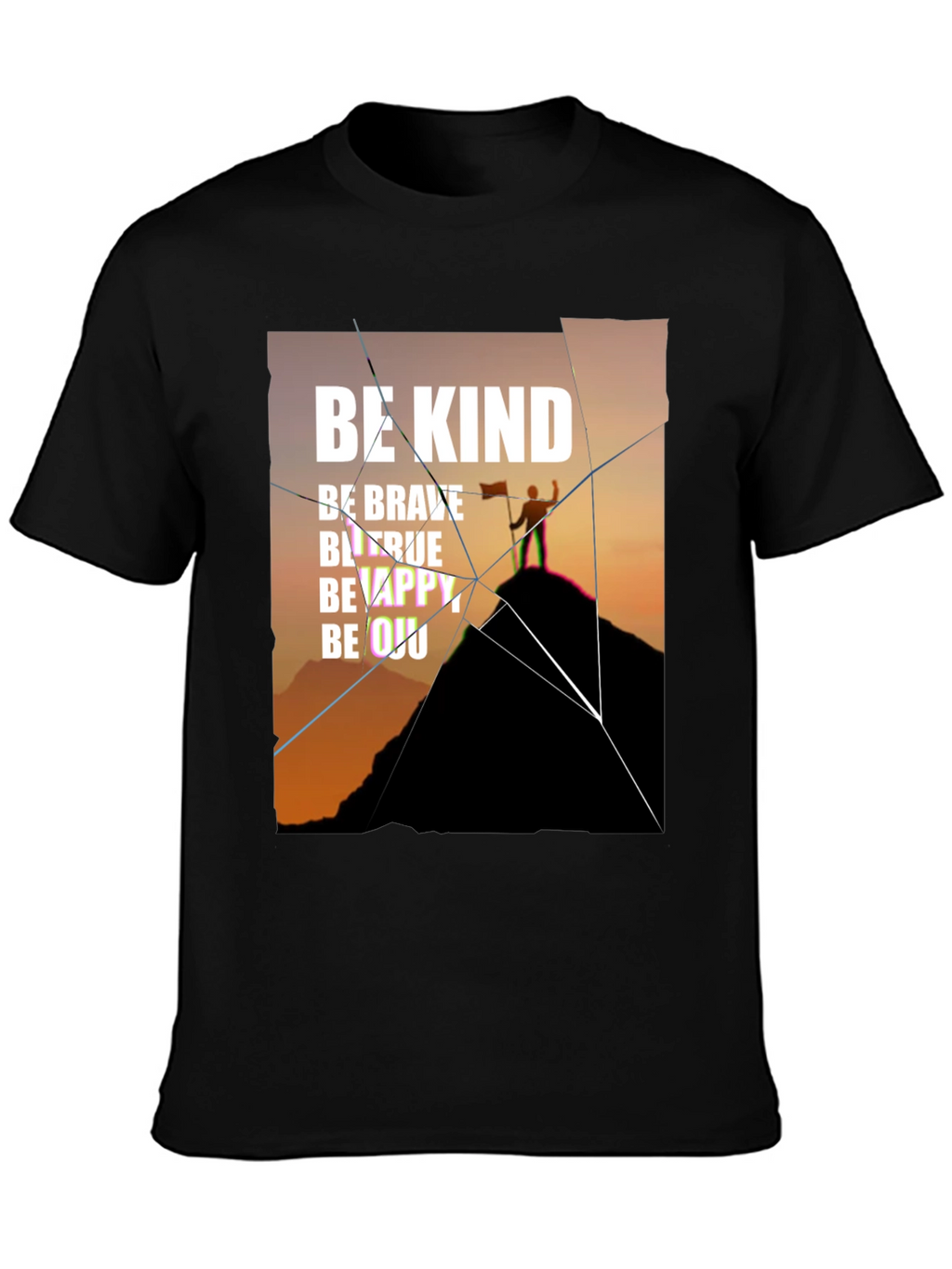 Inspirational Graphic Tee - Be Kind Brave True