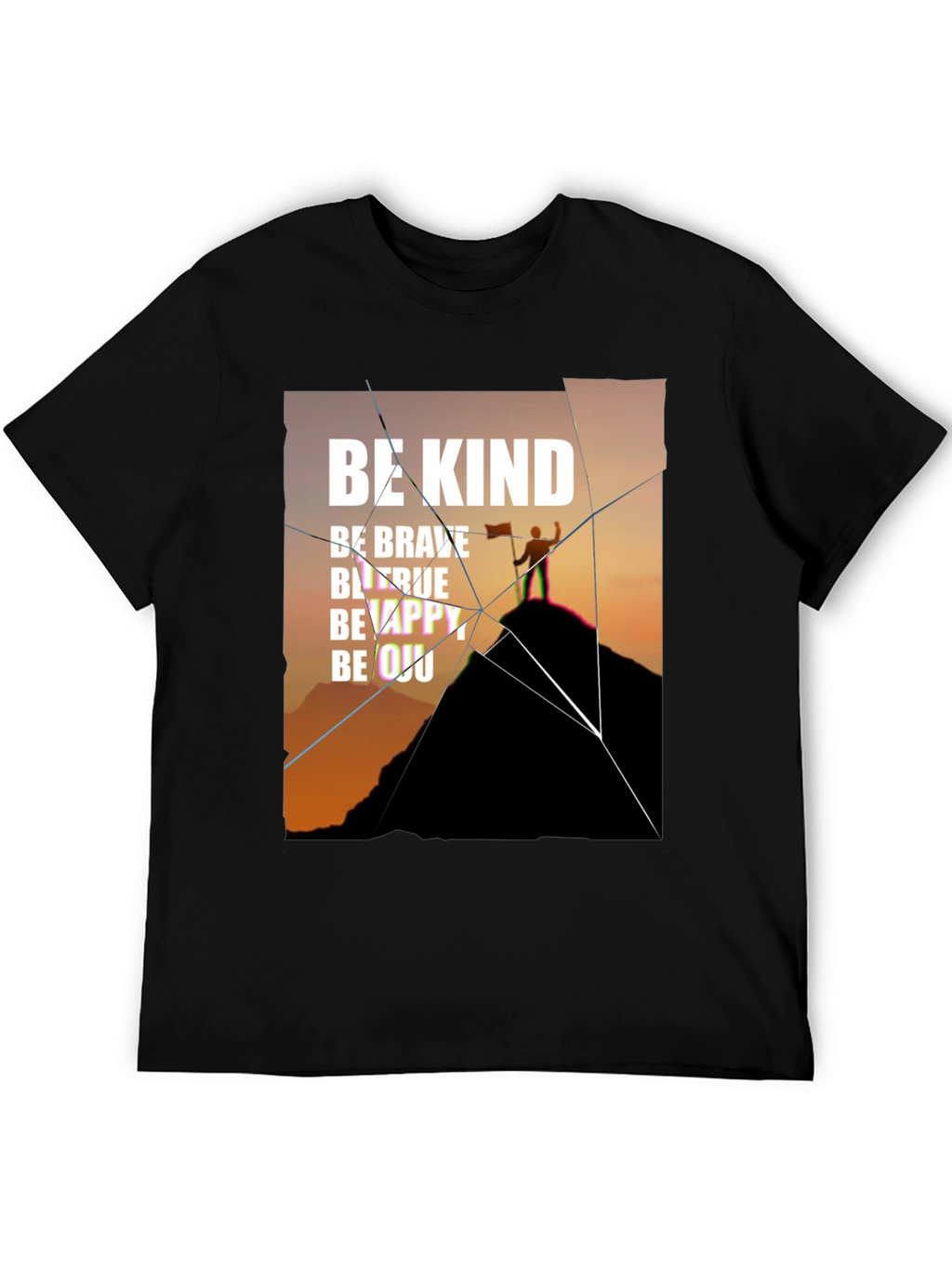 Inspirational Graphic Tee - Be Kind Brave True