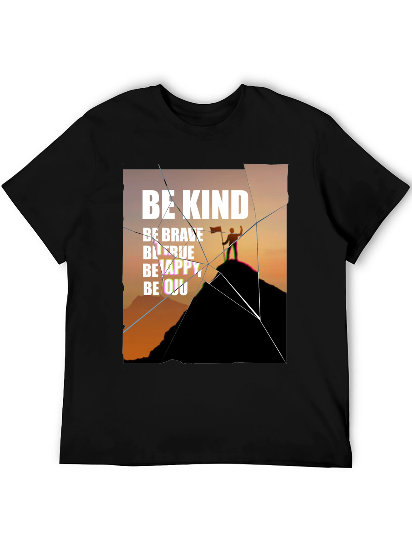 Inspirational Graphic Tee - Be Kind Brave True