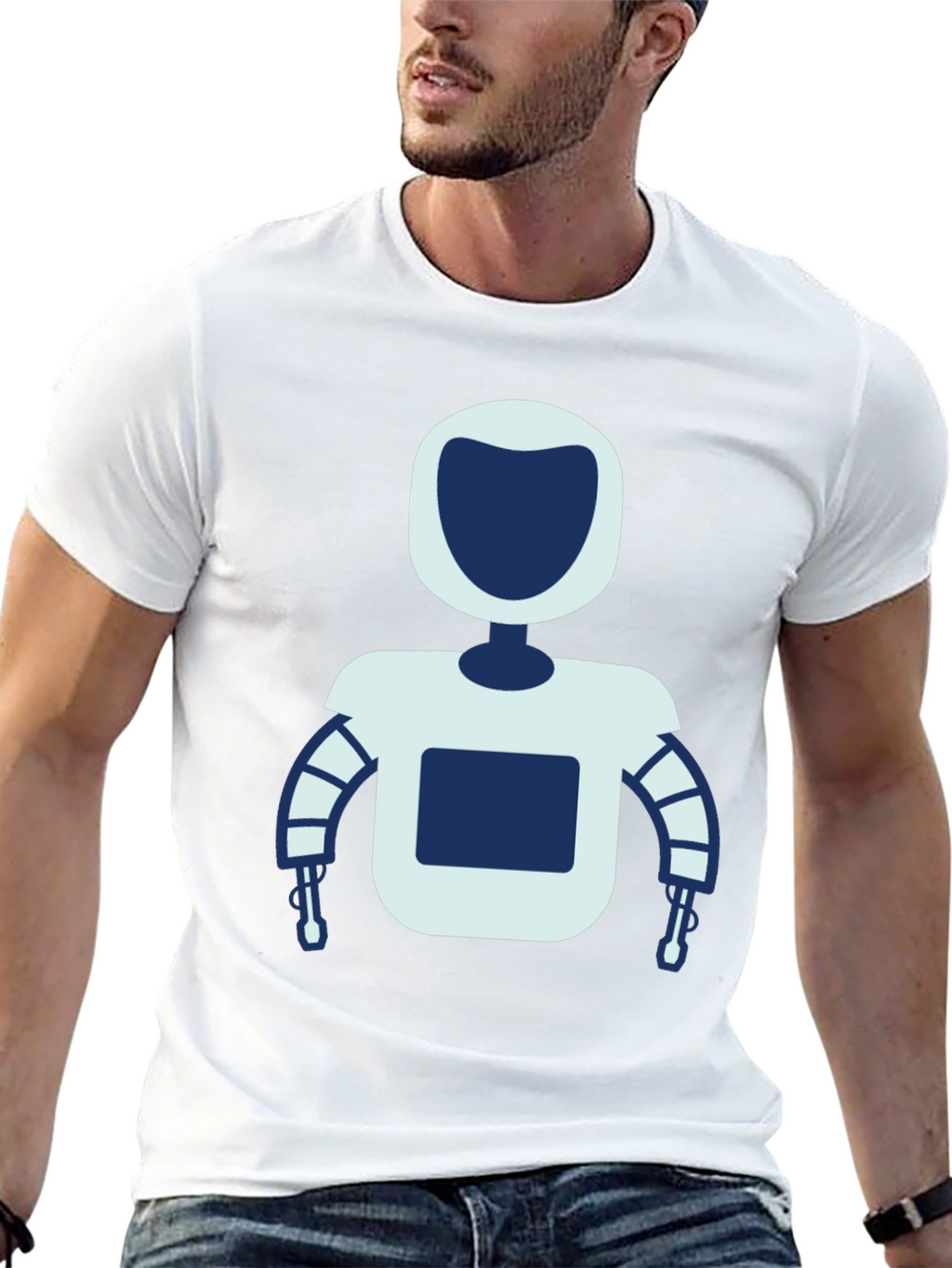Robot Graphic T-Shirt - Cool Tech Design
