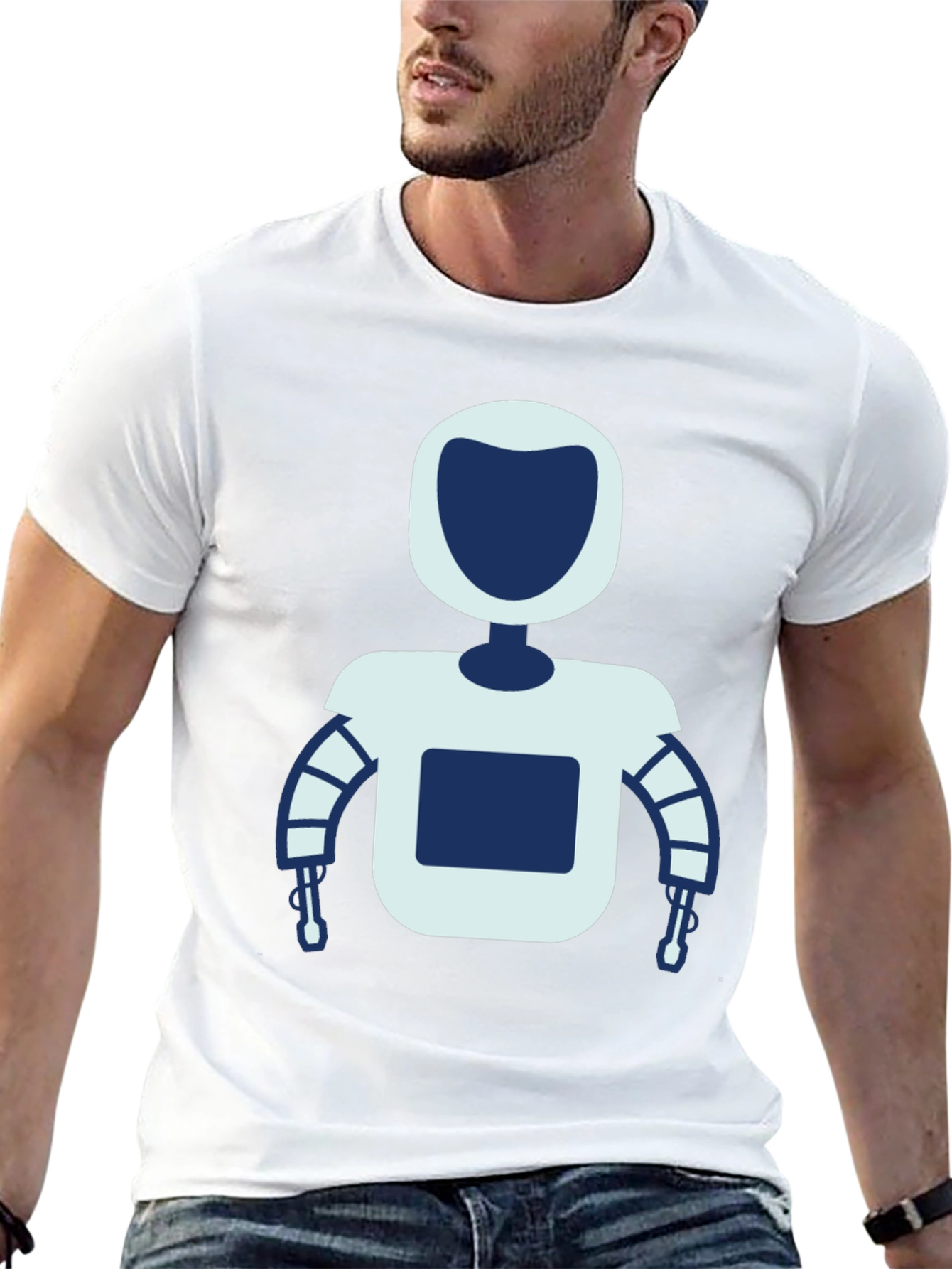 Robot Graphic T-Shirt - Cool Tech Design