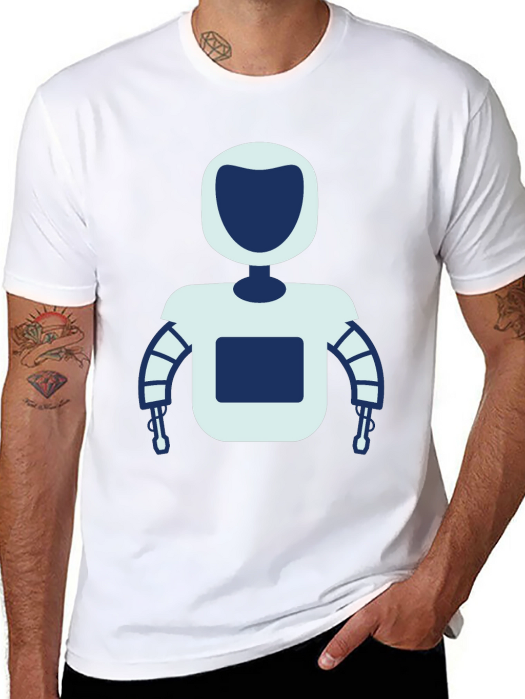 Robot Graphic T-Shirt - Cool Tech Design