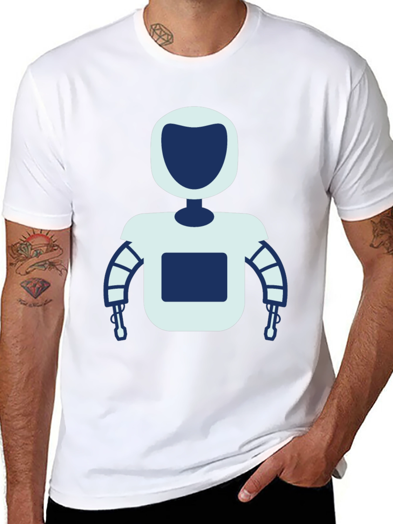 Robot Graphic T-Shirt - Cool Tech Design